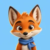 Avatar: a fox in a blue scarf